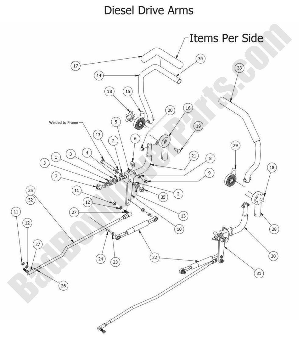 2014 Diesels Drive Arm Assembly