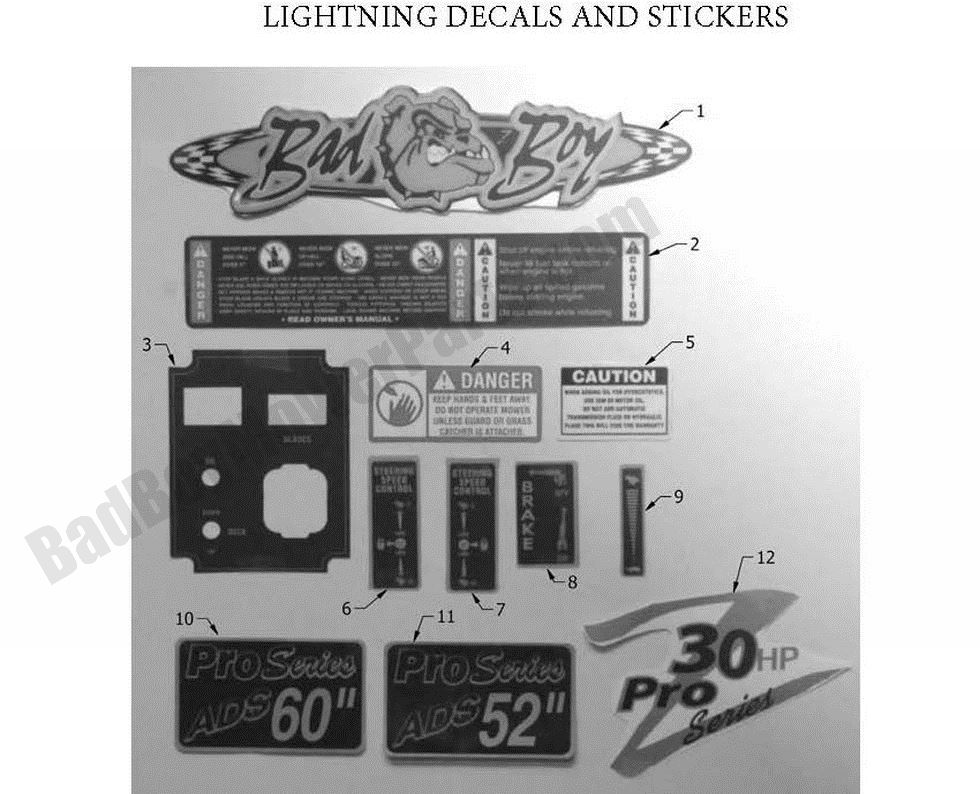 2011 Pup and Lightning - Decals (Lightning Models)