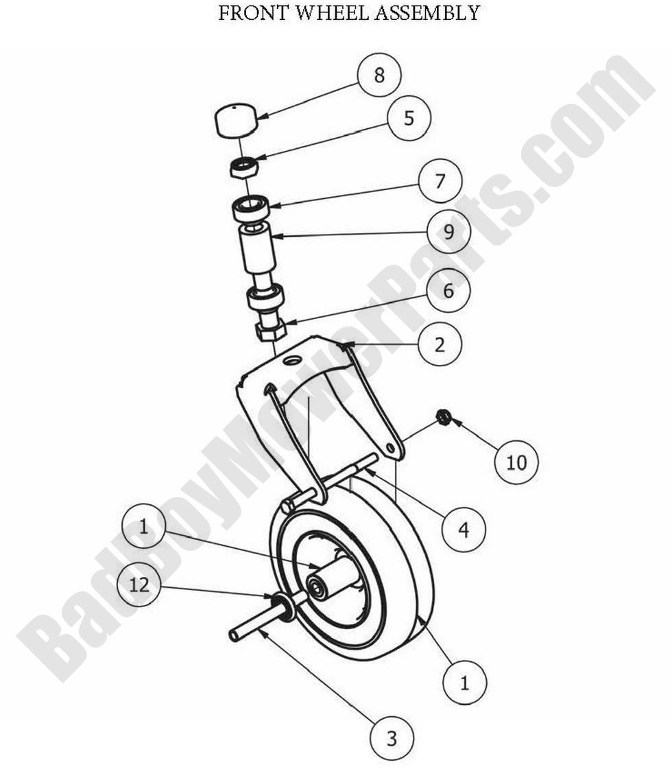2013 MZ - Front Wheel Assembly
