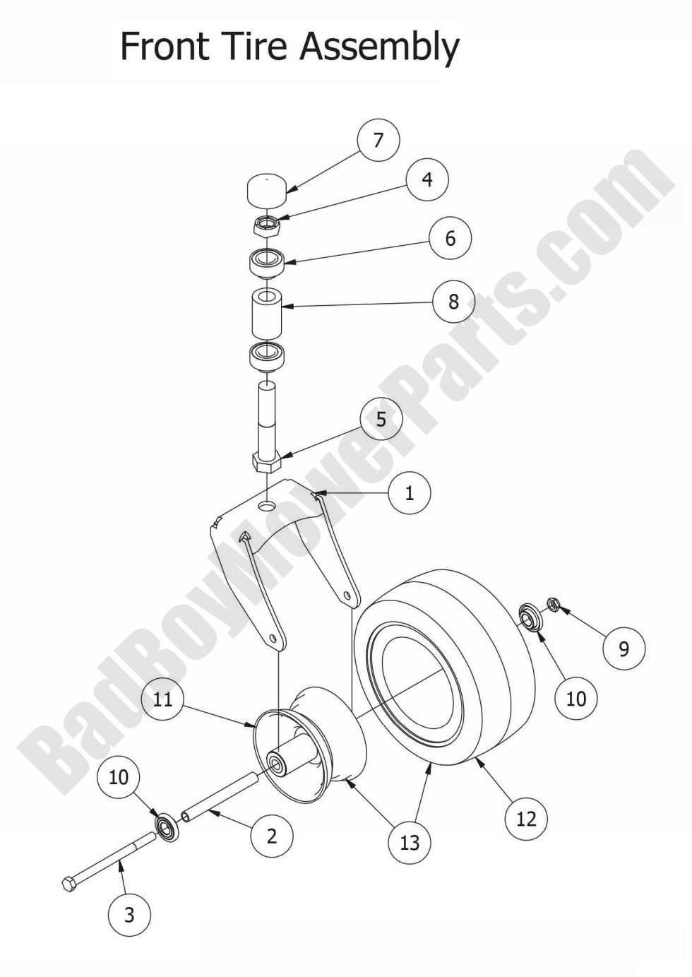 2015 MZ Front Tire Assembly