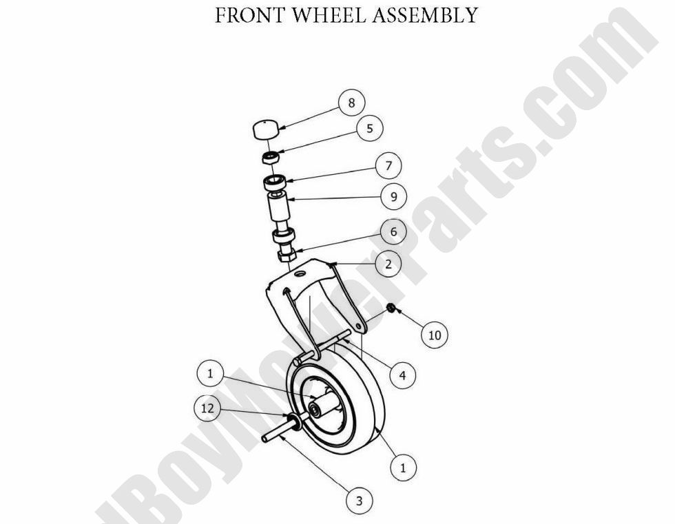 2013 MZ Magnum Front Wheel Assembly