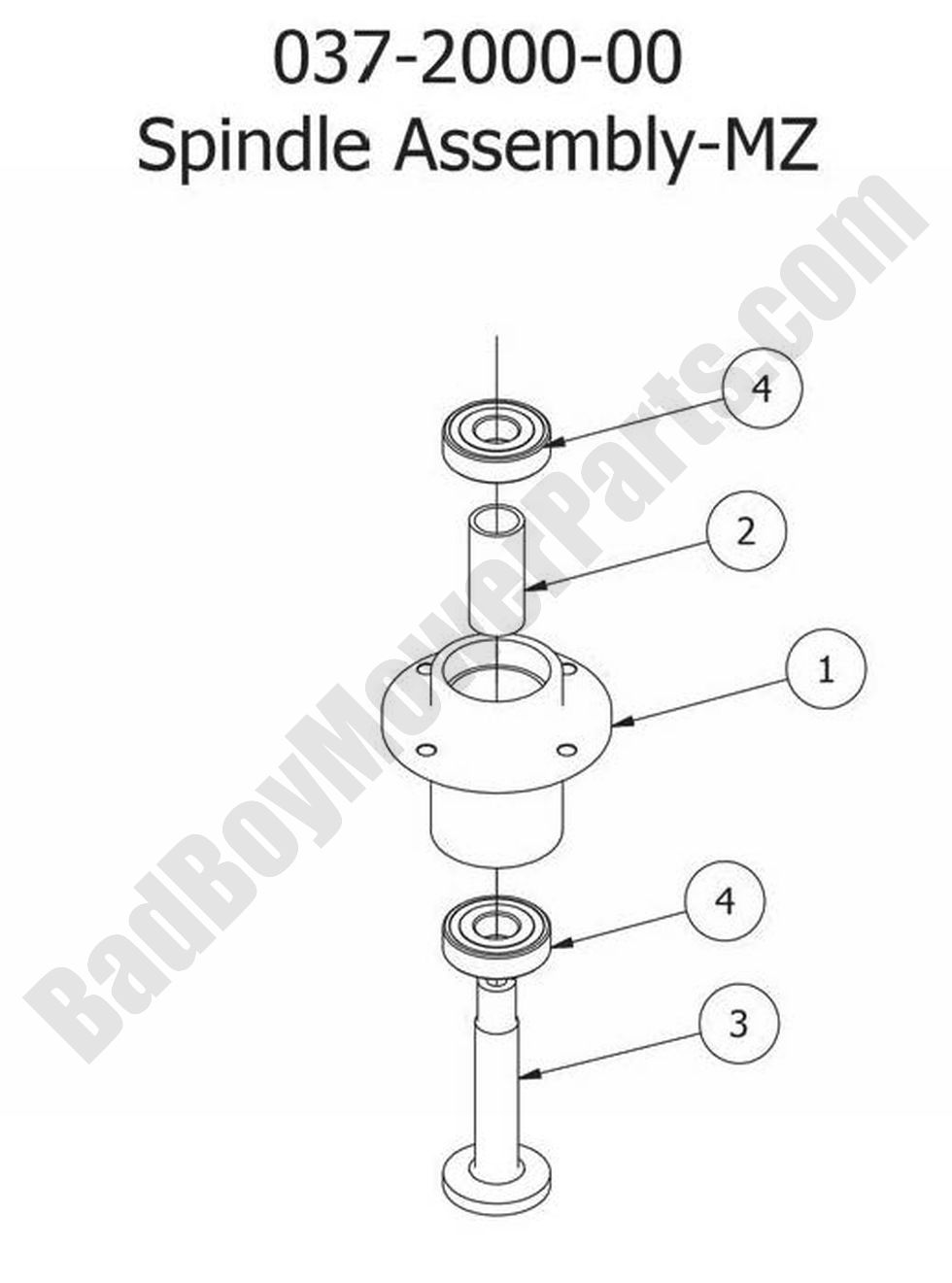 2010 MZ Spindle Assembly