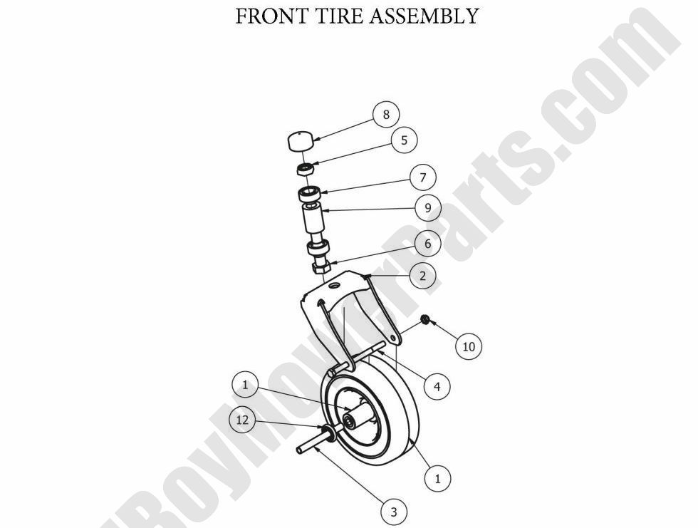2012 MZ - Front Wheel Assembly