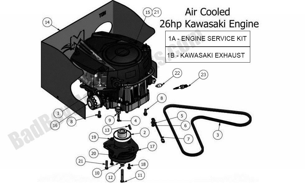 2011 MZ Engine - 26Hp Kawasaki