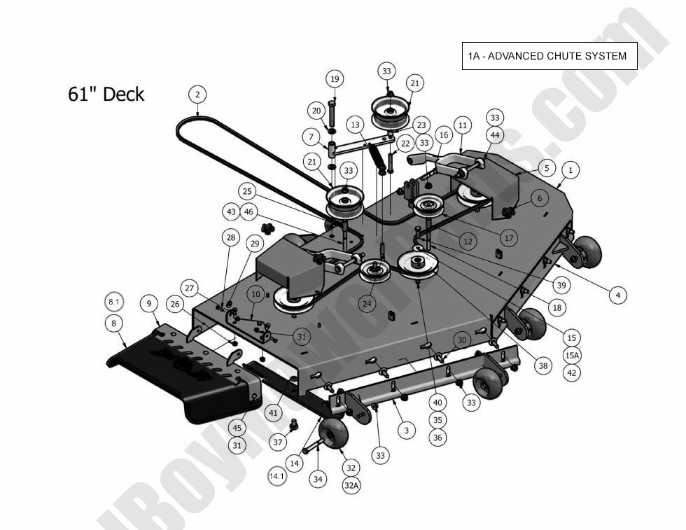 2010 Outlaw & Outlaw Extreme 61" Deck Assembly