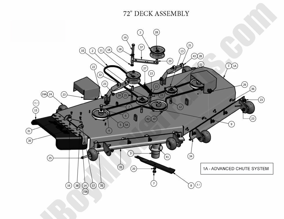 2010 Outlaw & Outlaw Extreme 72" Deck Assembly