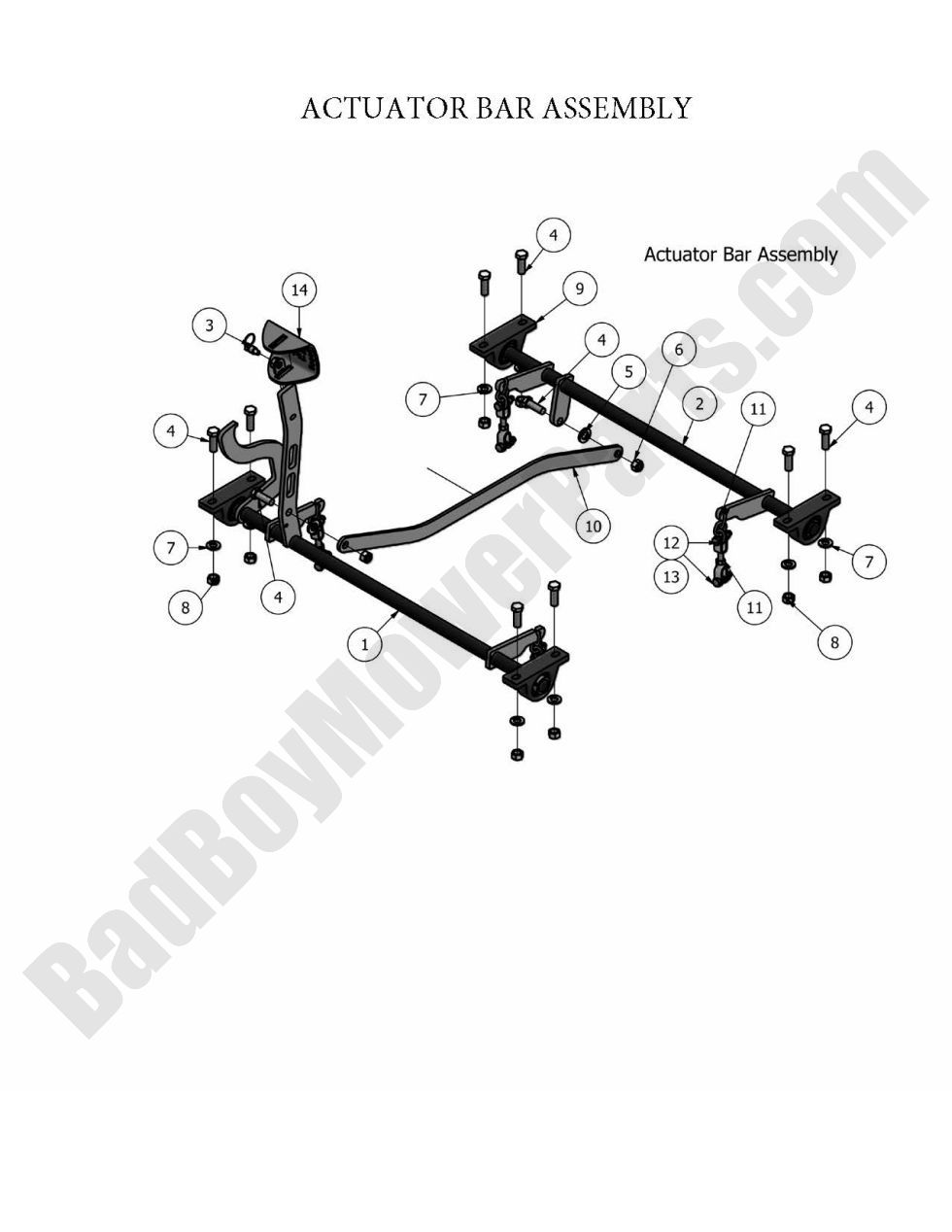 2010 Outlaw & Outlaw Extreme - Actuator Bar
