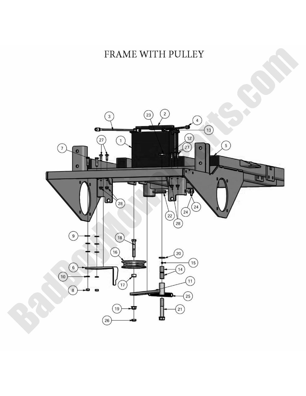 2010 Outlaw & Outlaw Extreme - Rear Pulley Assembly
