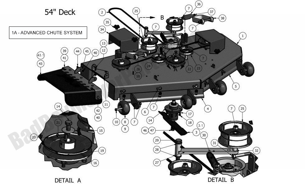 2011 Outlaw & Outlaw Extreme - 54" Deck Assembly