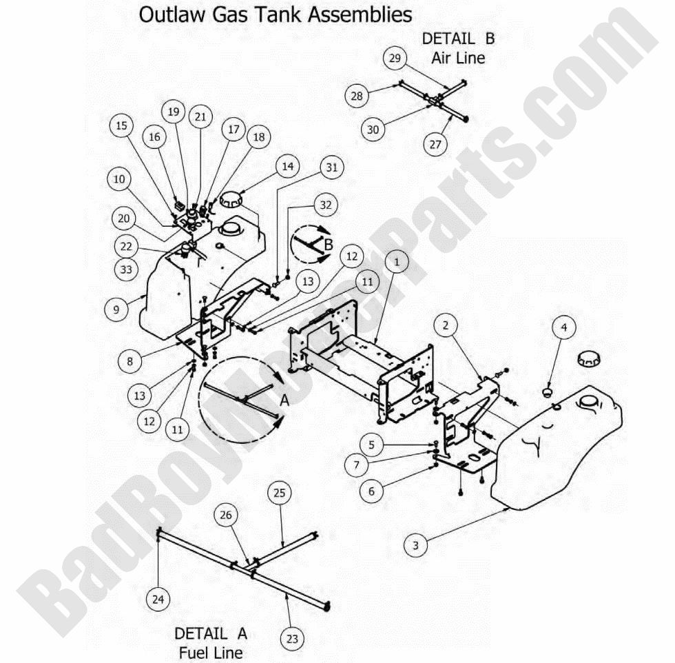 2012 Outlaw & Outlaw Extreme - Fuel Tank (Base Models)