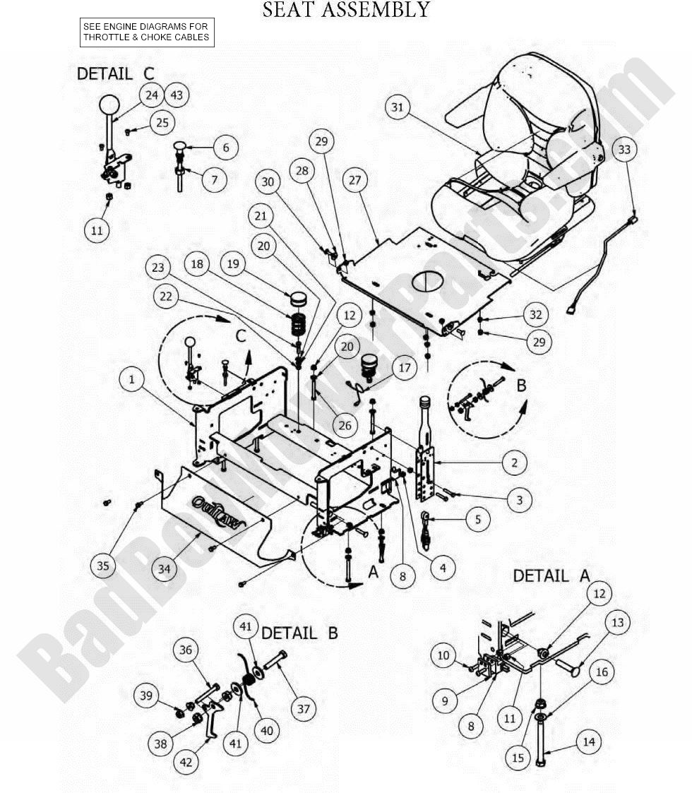 2012 Outlaw & Outlaw Extreme - Seat Assembly