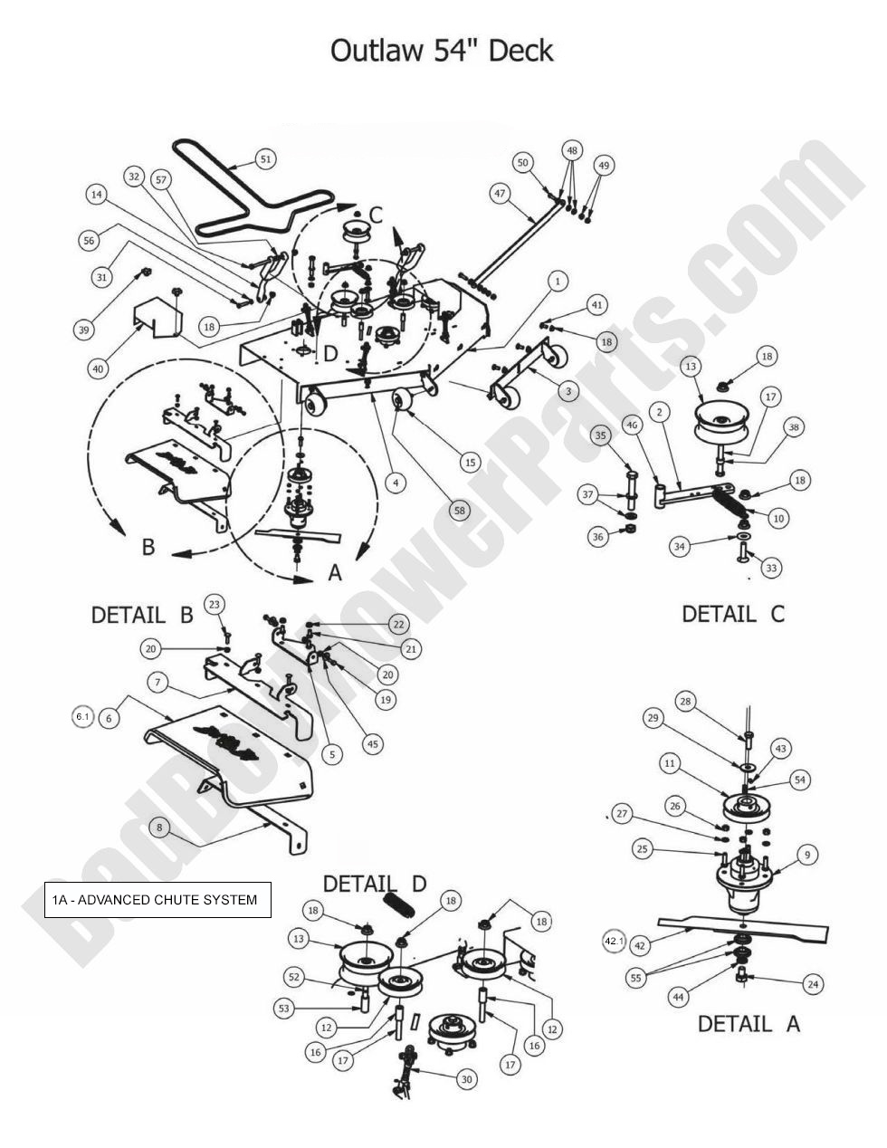 2013 Outlaw & Outlaw Extreme - 54" Deck Assembly