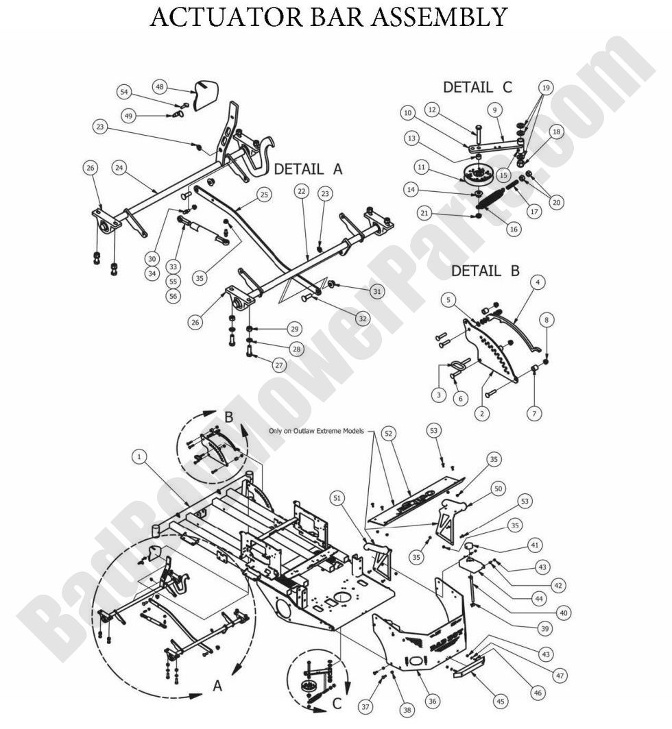 2013 Outlaw & Outlaw Extreme - Actuator Bar