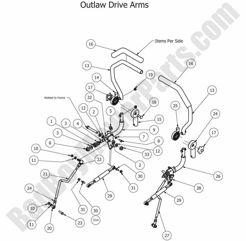 2013 Outlaw & Outlaw Extreme Drive Arm Assembly