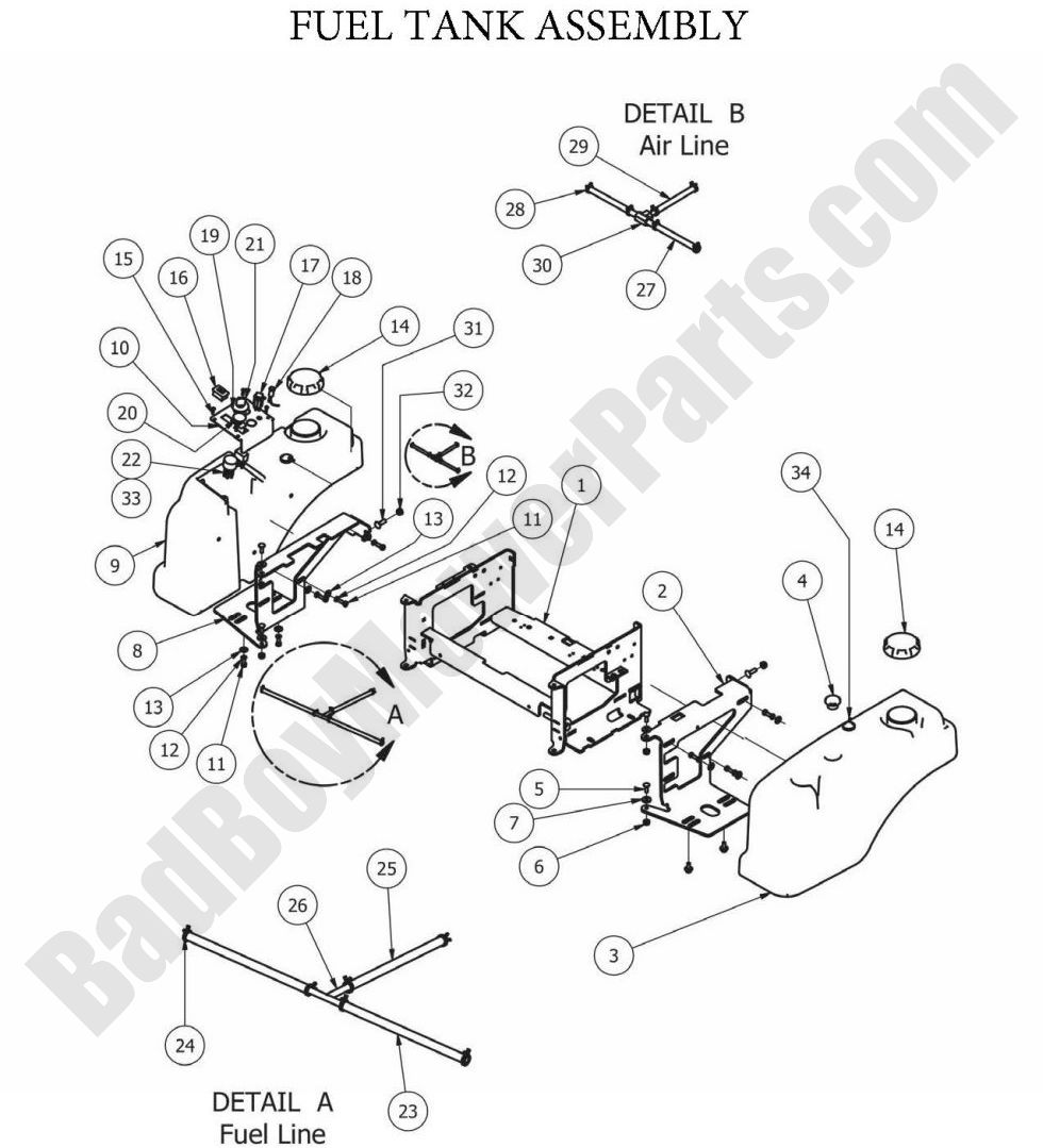 2013 Outlaw & Outlaw Extreme - Fuel Tank (Standard)