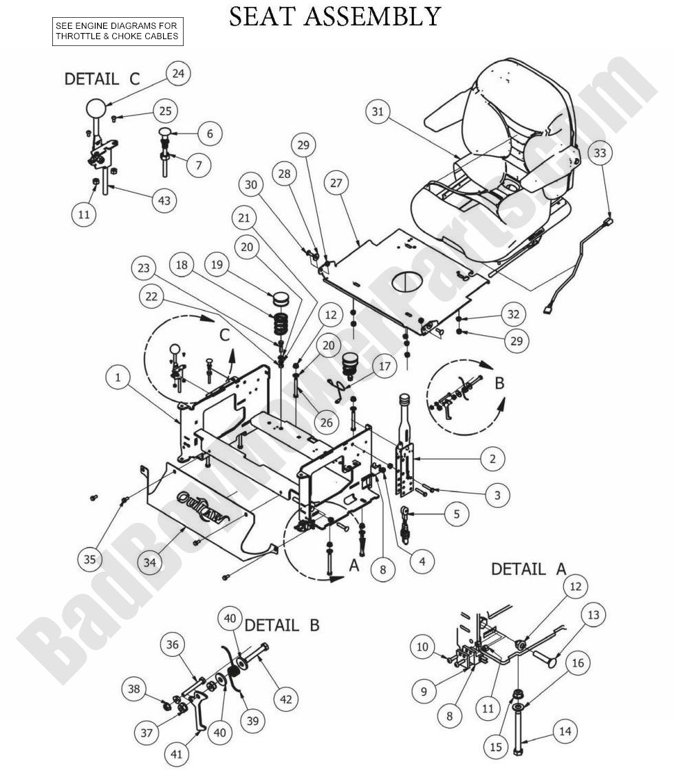 2013 Outlaw & Outlaw Extreme - Seat Assembly