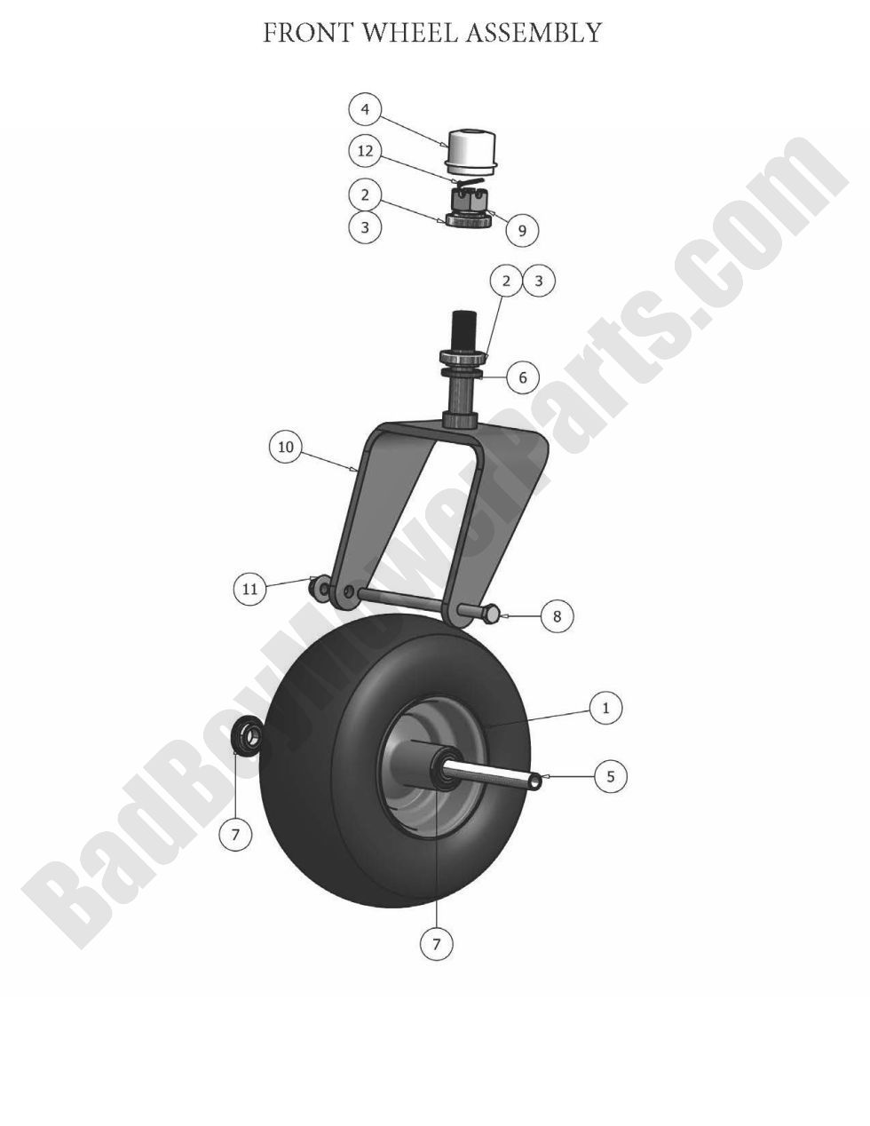 2010 Pup and Lightning - Front Wheel Assembly