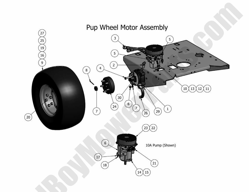 2010 Pup and Lightning - Wheel Motor (Pup Models)