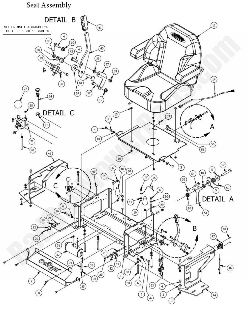 2015 Outlaw & Outlaw Extreme - Seat Assembly