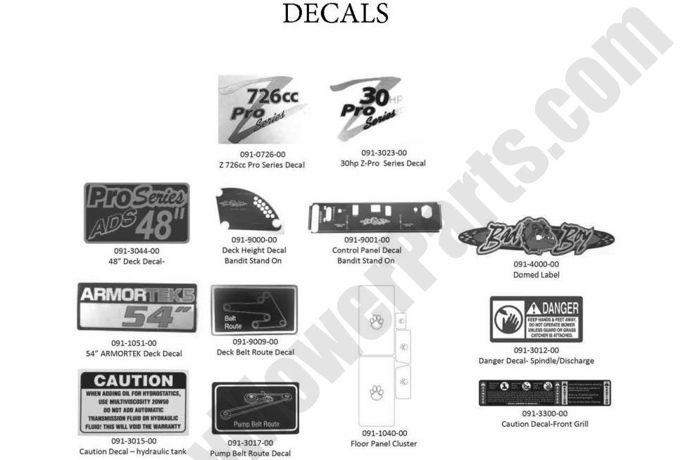 2013 Stand-On - Decals