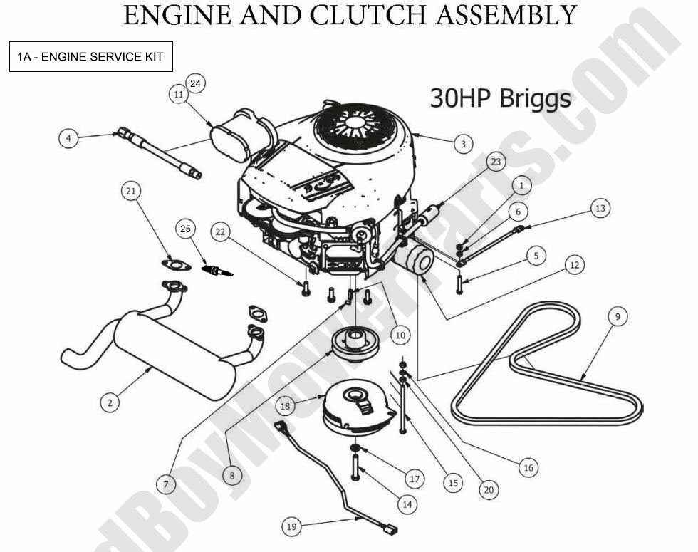 2013 Stand-On Engine - 30Hp Briggs