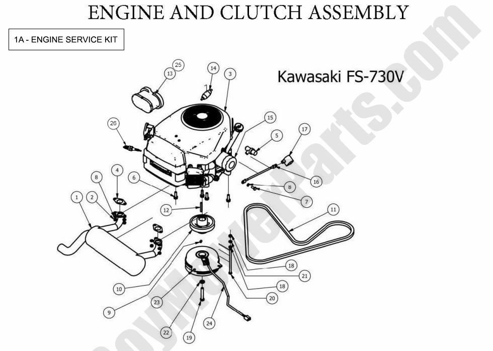 2013 Stand-On Engine - Kawasaki FS730V