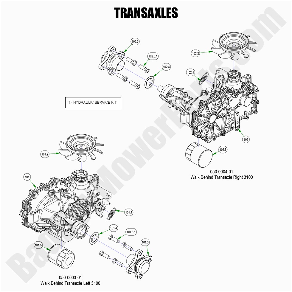 2022 Walk Behind - Transaxles