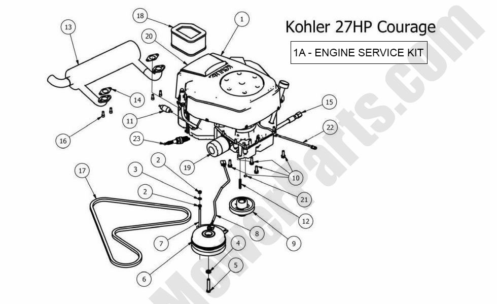 2013 ZT Elite Engine - 27Hp Kohler