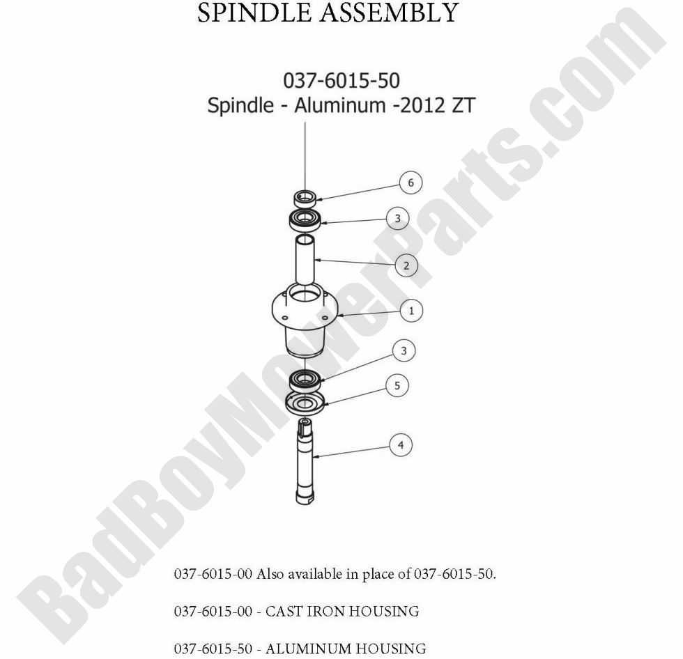 2012 ZT Spindle Assembly
