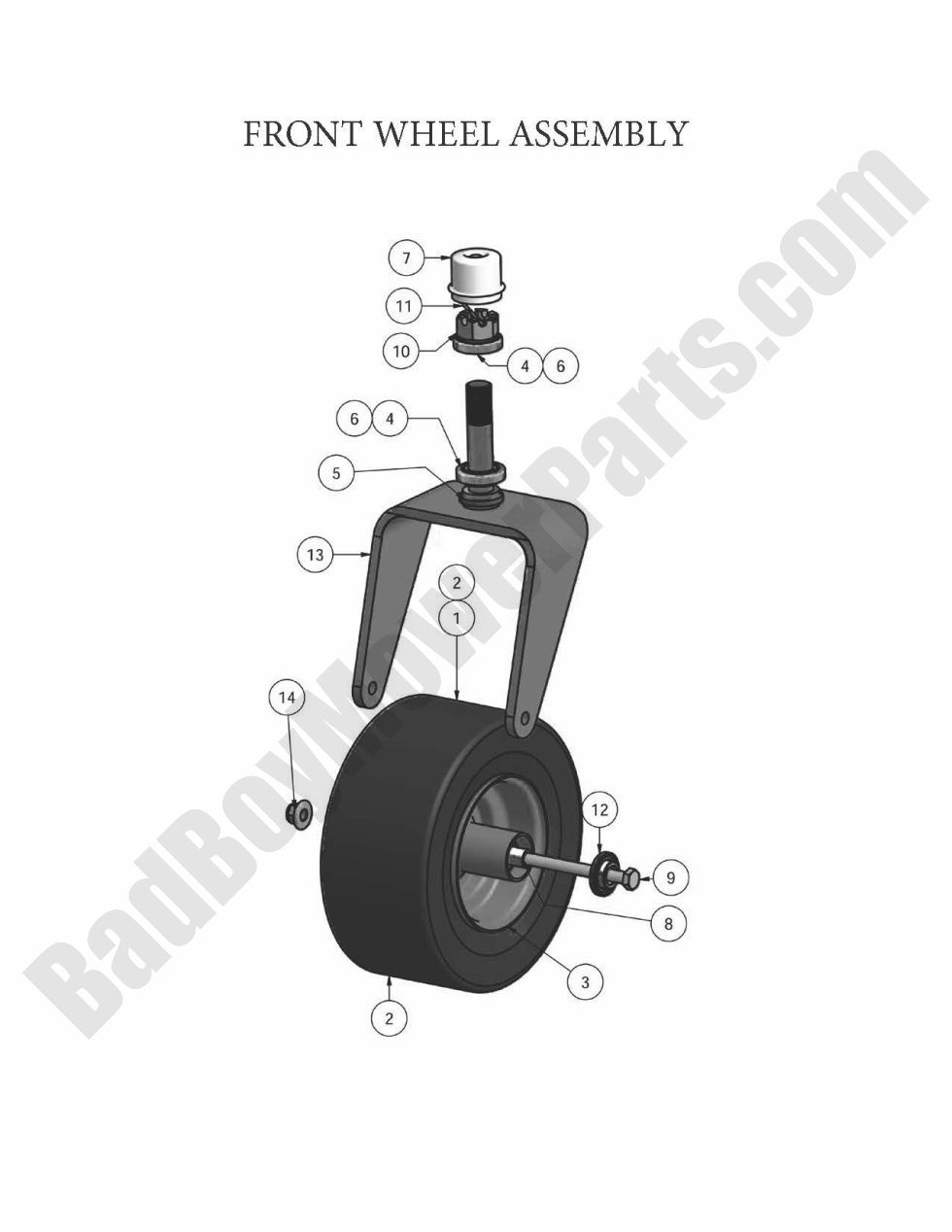 2010 ZT Front Wheel Assembly