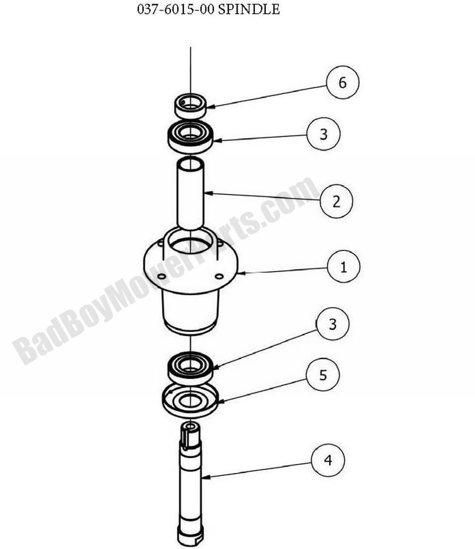 Bad Boy Mower Parts Lookup 2011 ZT Deck Spindle Assembly