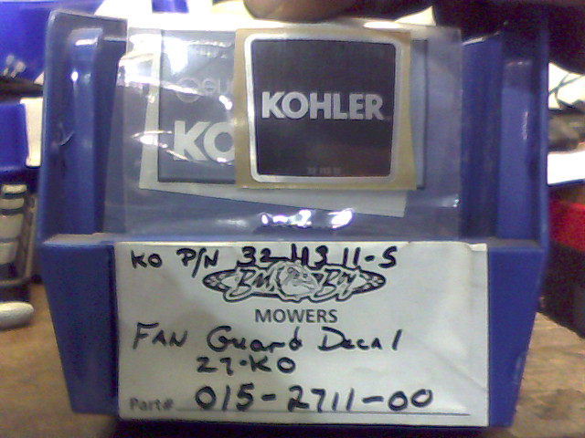 015-2711-00 - Fan Guard Decal-27 Kohler | Free Shipping Over $100