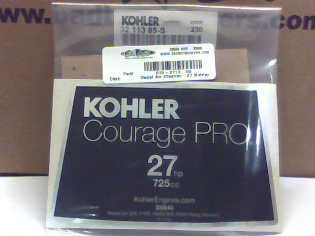 015-2712-00 - Decal Air Cleaner Cover- Koh | Free Shipping Over $100