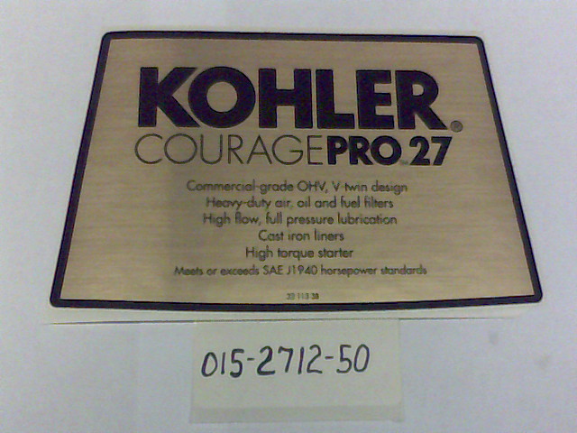 015-2712-50 - Decal Air Cleaner Cover- Koh | Free Shipping Over $100