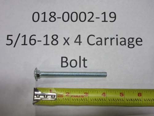 018-0002-19 - 5/16-18 x 4 Carriage Bolt