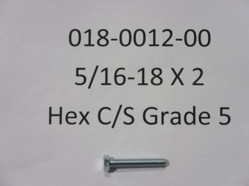 018-0012-00 - 5/16-18 X 2 HEX C/S | Free Shipping Over $100
