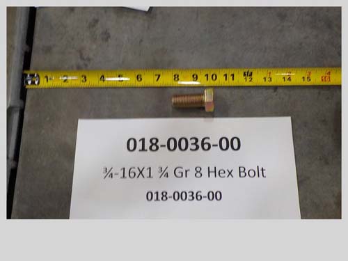 018-0036-00 - 3/4-16x1 3/4 Gr 8 Hex Bolt | Free Shipping Over $100