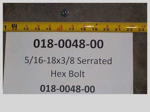 018-0048-00 - 5/16-18 x 3/8 Hex Bolt | Free Shipping Over $100
