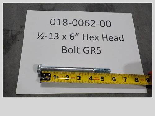 018-0062-00 - 1/2-13 X 6 Hex Head Bolt Gr5