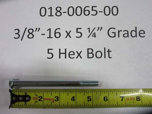 018-0065-00 - 3/8"-16 x 5 1/4"  Hex Bolt