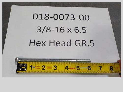 018-0073-00 - 3/8-16 x 6.5 Hex Head GR.5