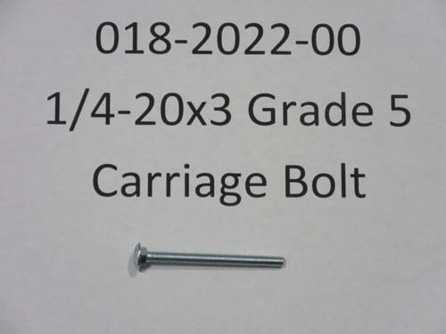 018-2022-00 - 1/4-20 X 3 Gr5 Carriage Bolt | Free Shipping Over $100