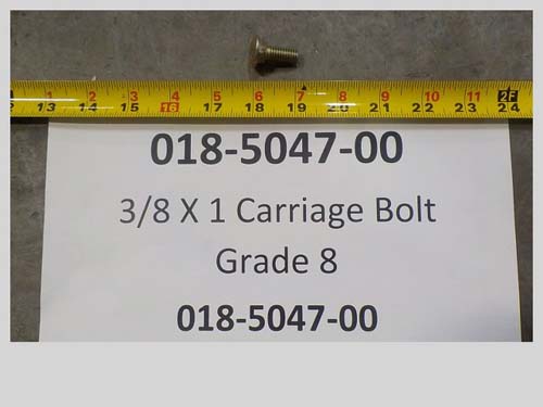 018-5047-00 - 3/8 x 1 Carriage Bolt Grade 8 | Free Shipping Over $100