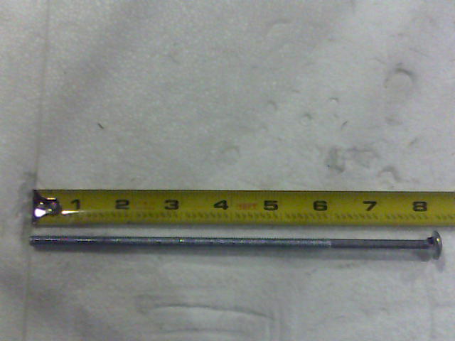 018-8050-00 - 1/4-20 X 8 Carriage Bolts Zinc Bolt for Battery Hold Down