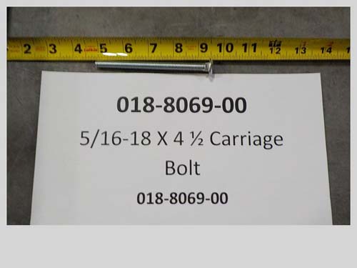 018-8069-00 - 5/16-18 x 4 1/2" Carriage Bolt | Free Shipping Over $100