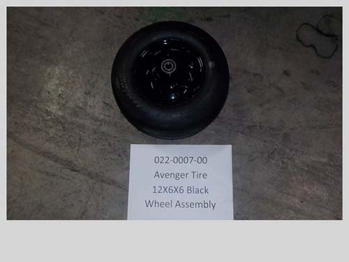 022-0007-00 12X6X6 Black Wheel Assembly | Free Shipping