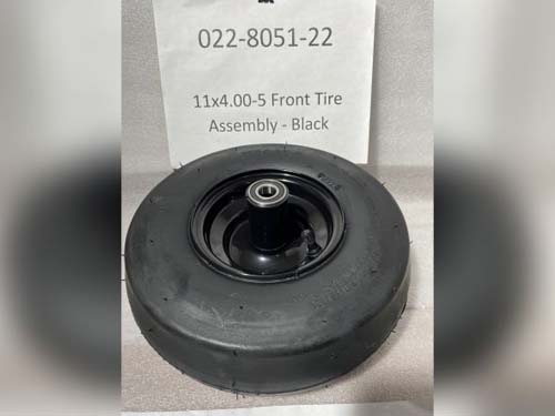 022-8051-22 - 11 x 4.00 - 5  Front Tire Assembly (Black)