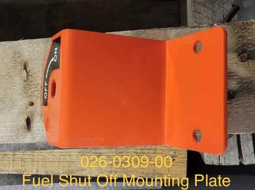 026-0309-00 - Fuel Shut Off Mounting Plate--Orange