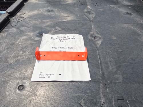 026-0312-00 - Battery Hold Down Plate - Orange