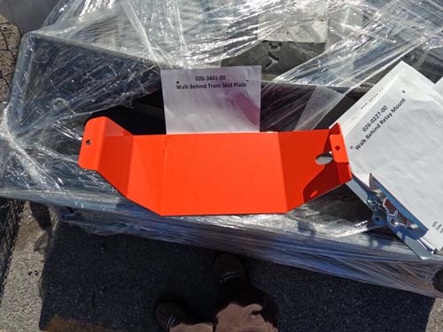 026-3441-00 - 2020 Walk Behind Trans Skid Plate--Orang